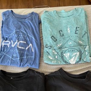Buckle T-shirt’s.medium. Great condition brands from:Fox Hurley RUCA Society Y&R